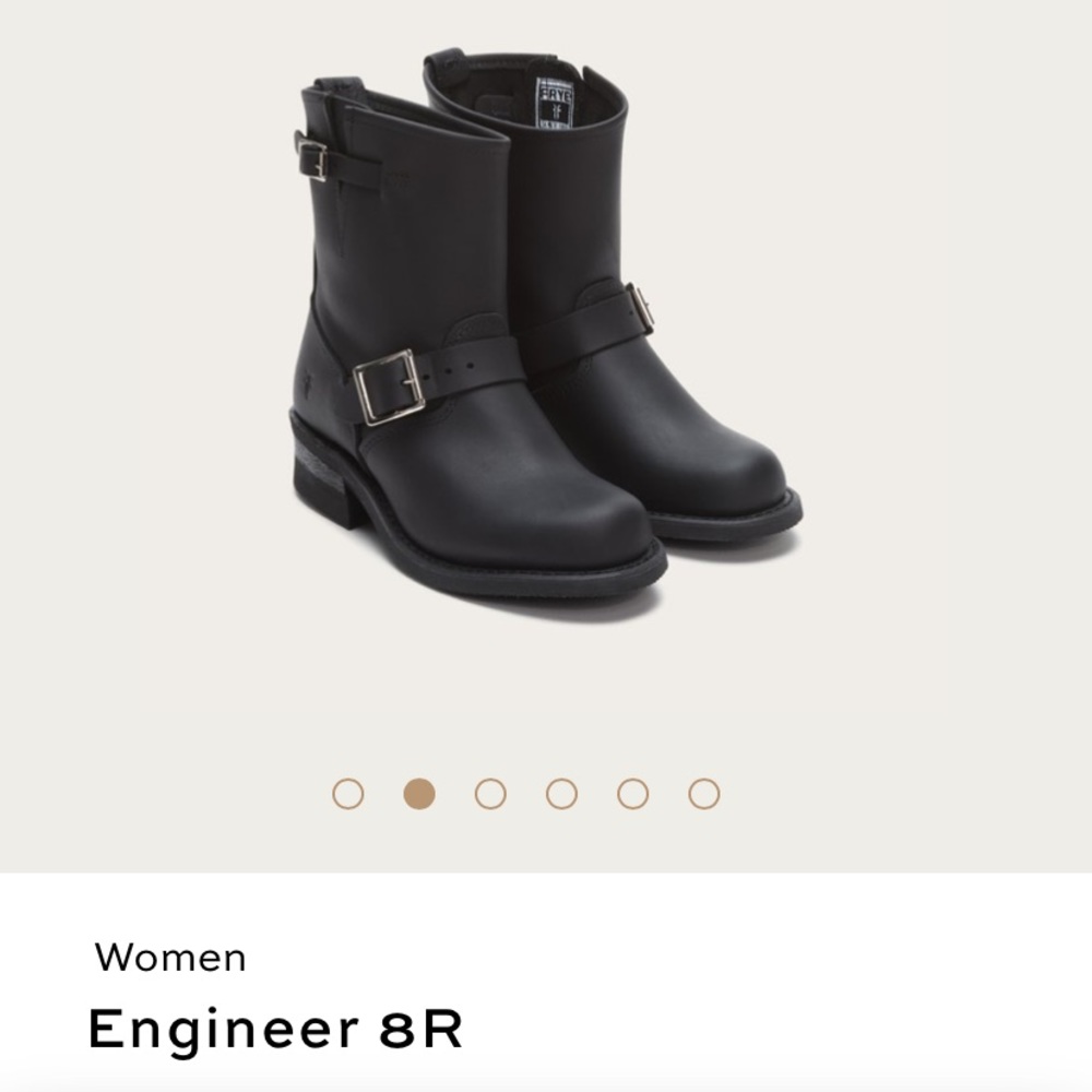 Engineer 8R Women's Black Leather Engineer Boots